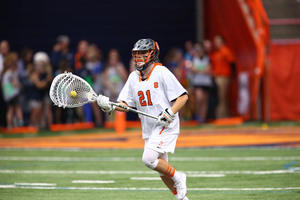 Asa Goldstock struggled in the net but it didn't hurt Syracuse too much in a lopsided victory.